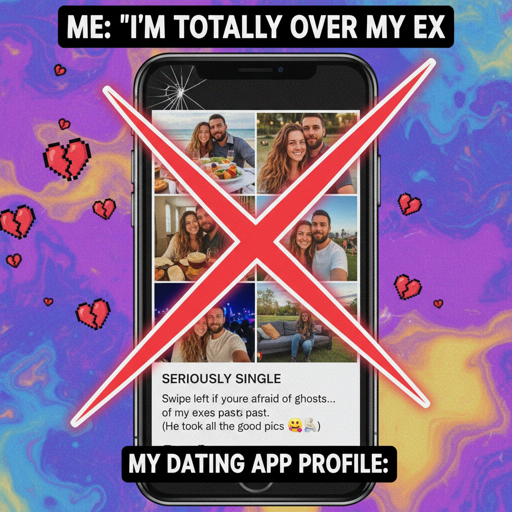 Matched with someone who only had pictures with their ex. Swipe left faster than light speed.