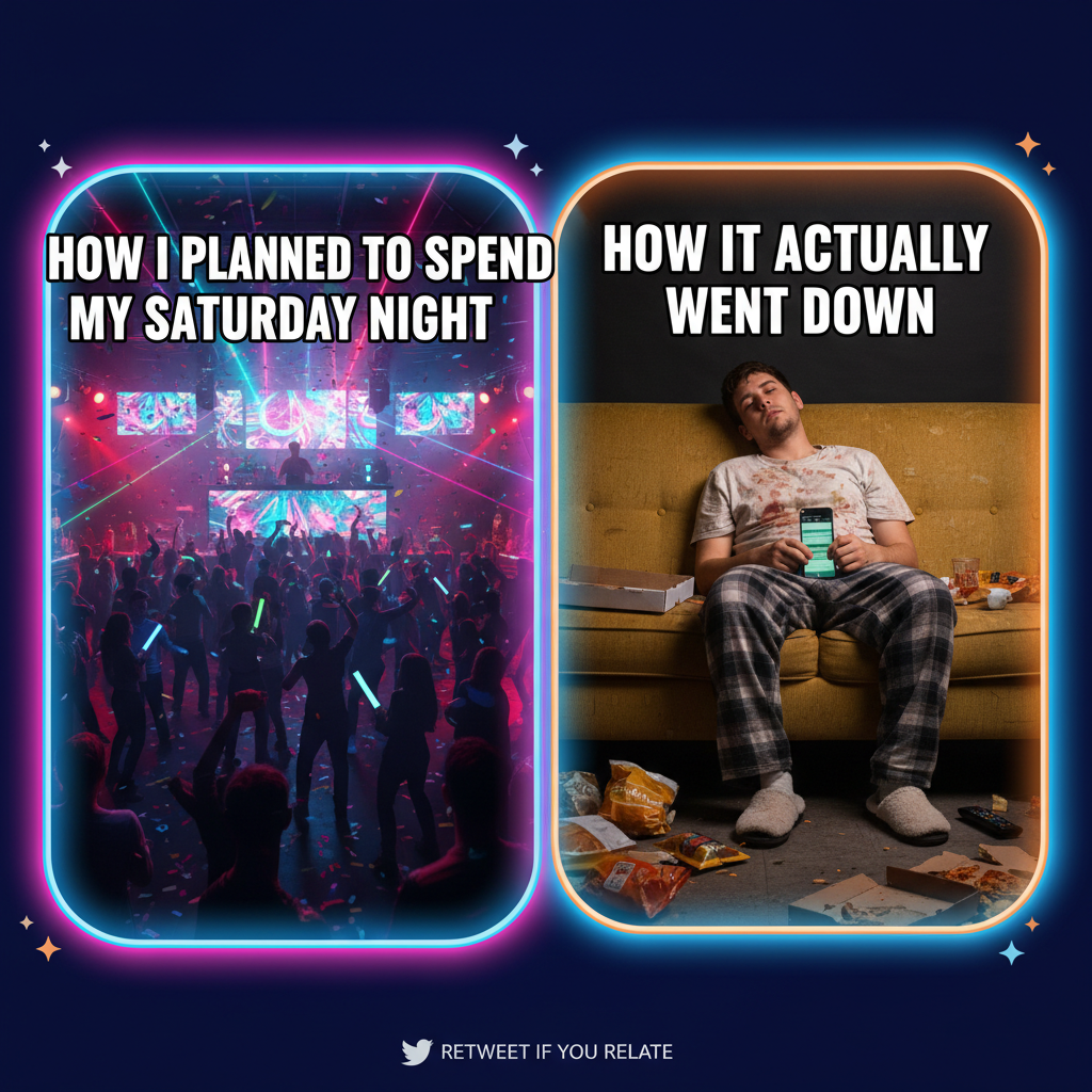 Friday night plans: clubbing. Friday night reality: debating if I have enough energy to stand up.