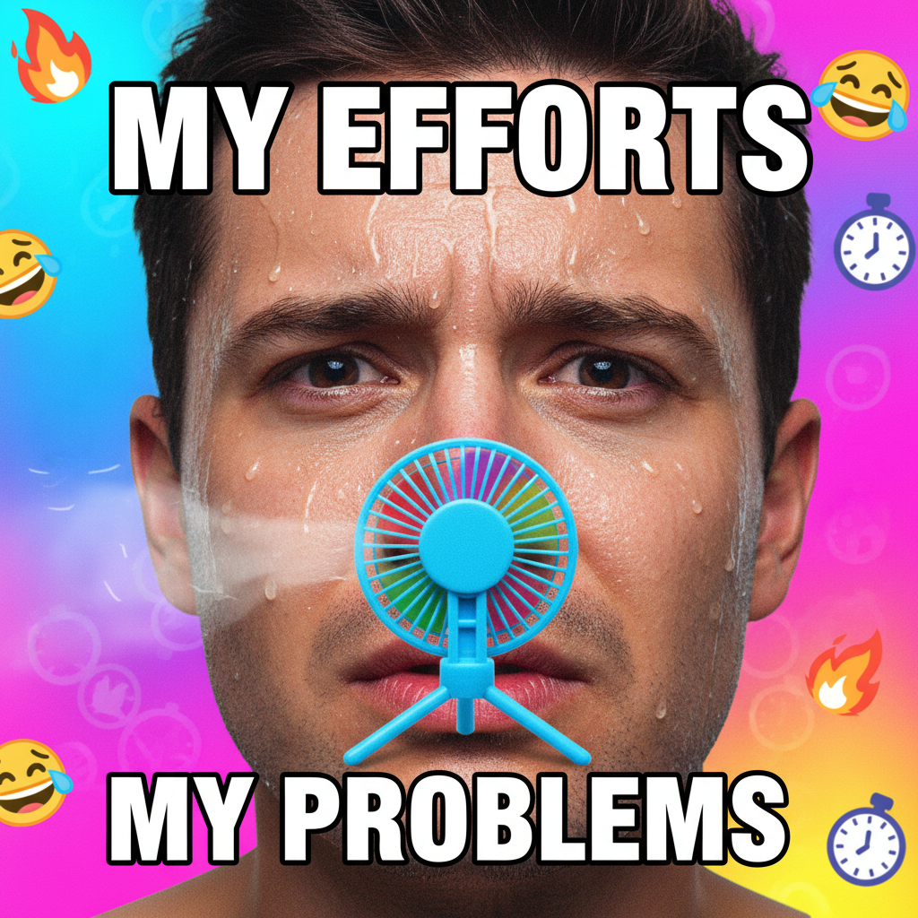 Bought a 'miniature' desk fan. It's literally a toy. My face is not cooling down.