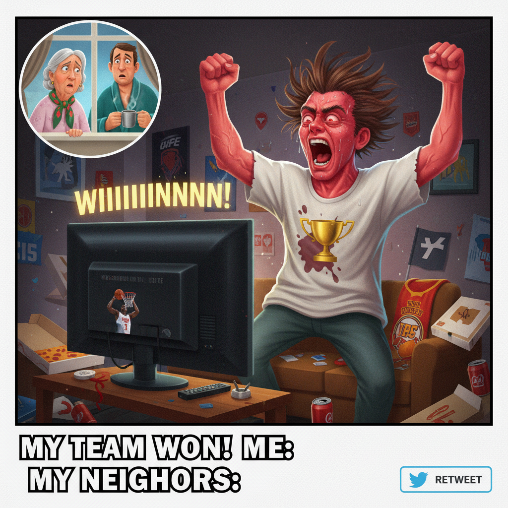 My team won. My voice is gone. My neighbors probably think I'm being murdered.