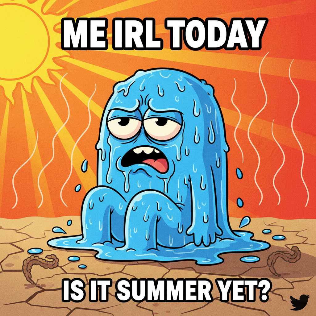 It's 72° but feels like 100° with 90% humidity. My soul is melting. #Summer