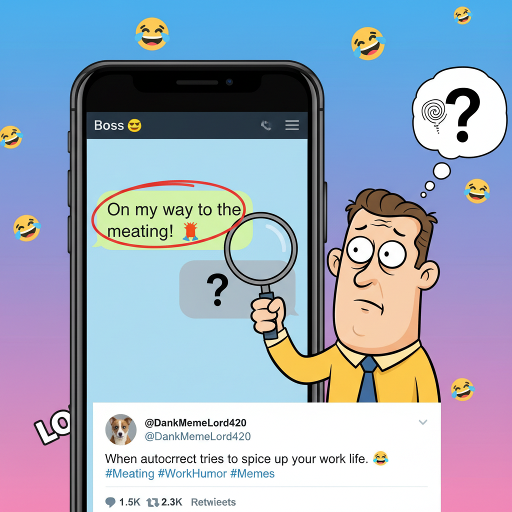Autocorrect changed 'meeting' to 'meating'. My boss is now very confused.