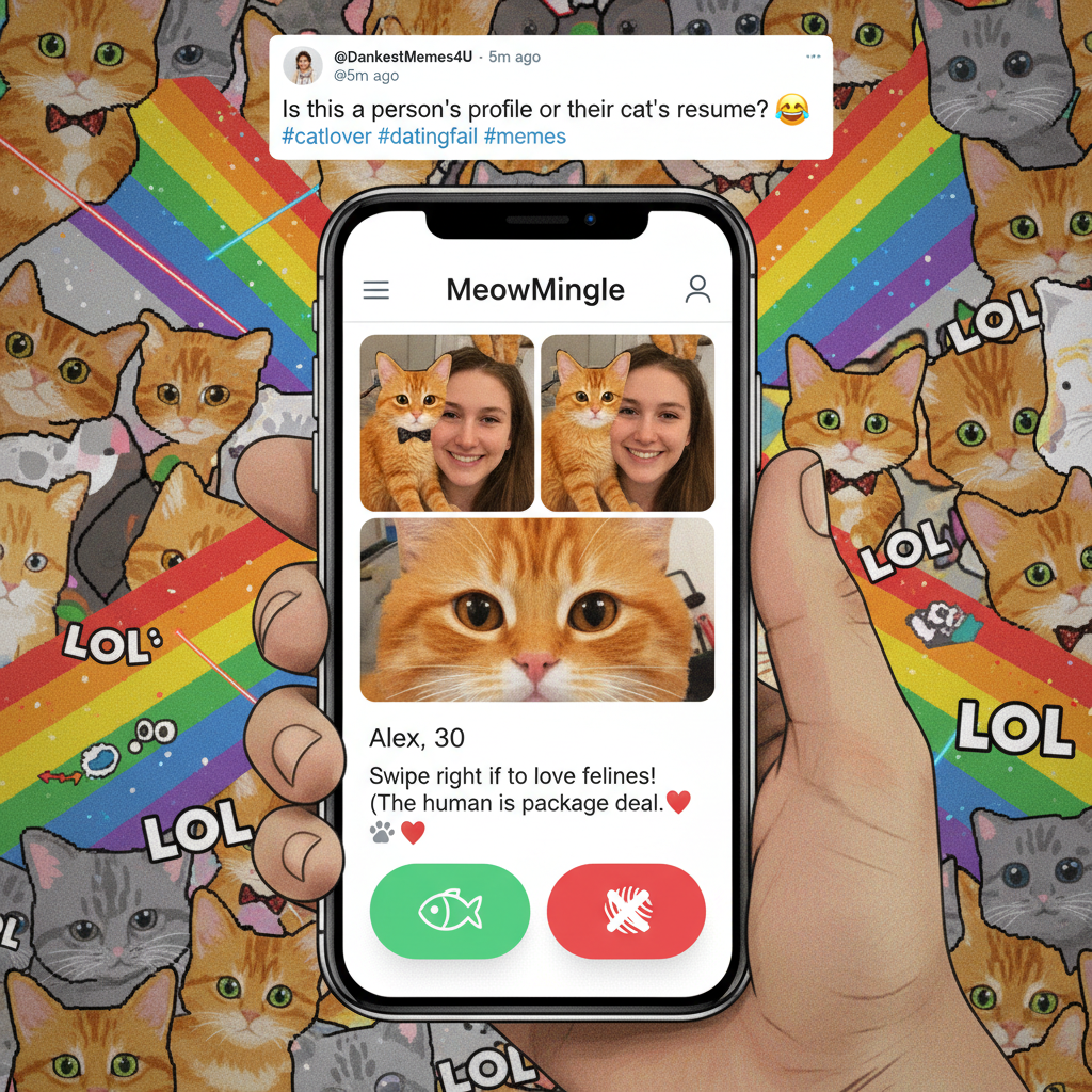 Matched with someone who only posts pics with their cat. Is the cat the profile pic or are they a package deal?