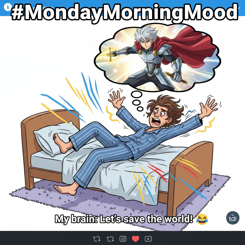 Me trying to use anime logic in real life: *falls dramatically getting out of bed*