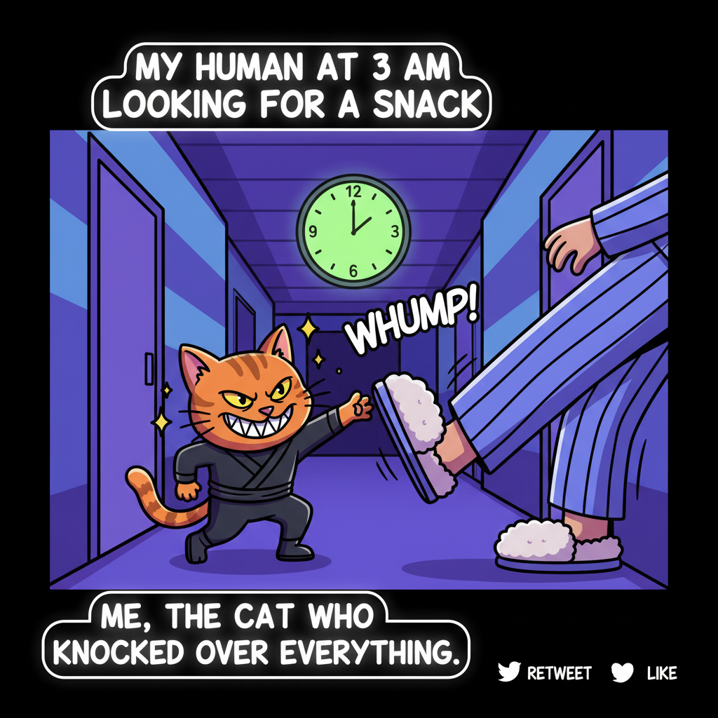 My pet's love language is 'trip me at 3 AM for no reason.'