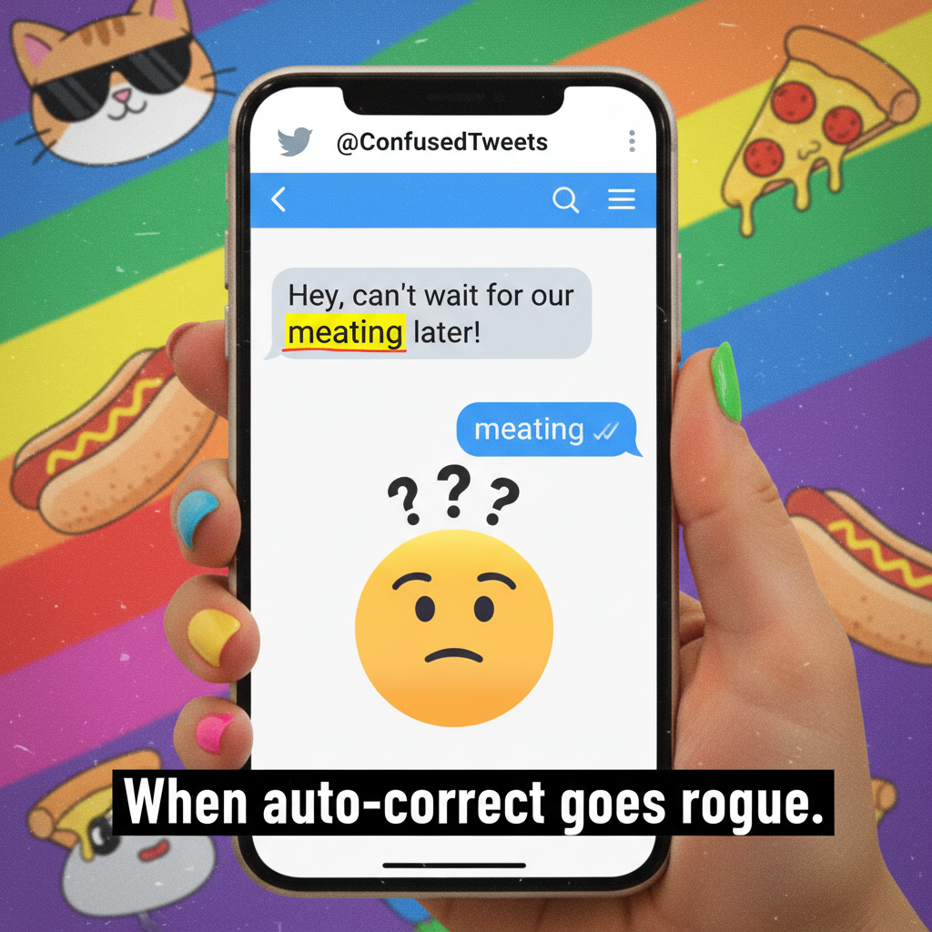Autocorrect changed 'meeting' to 'meating'. My boss is now very confused.