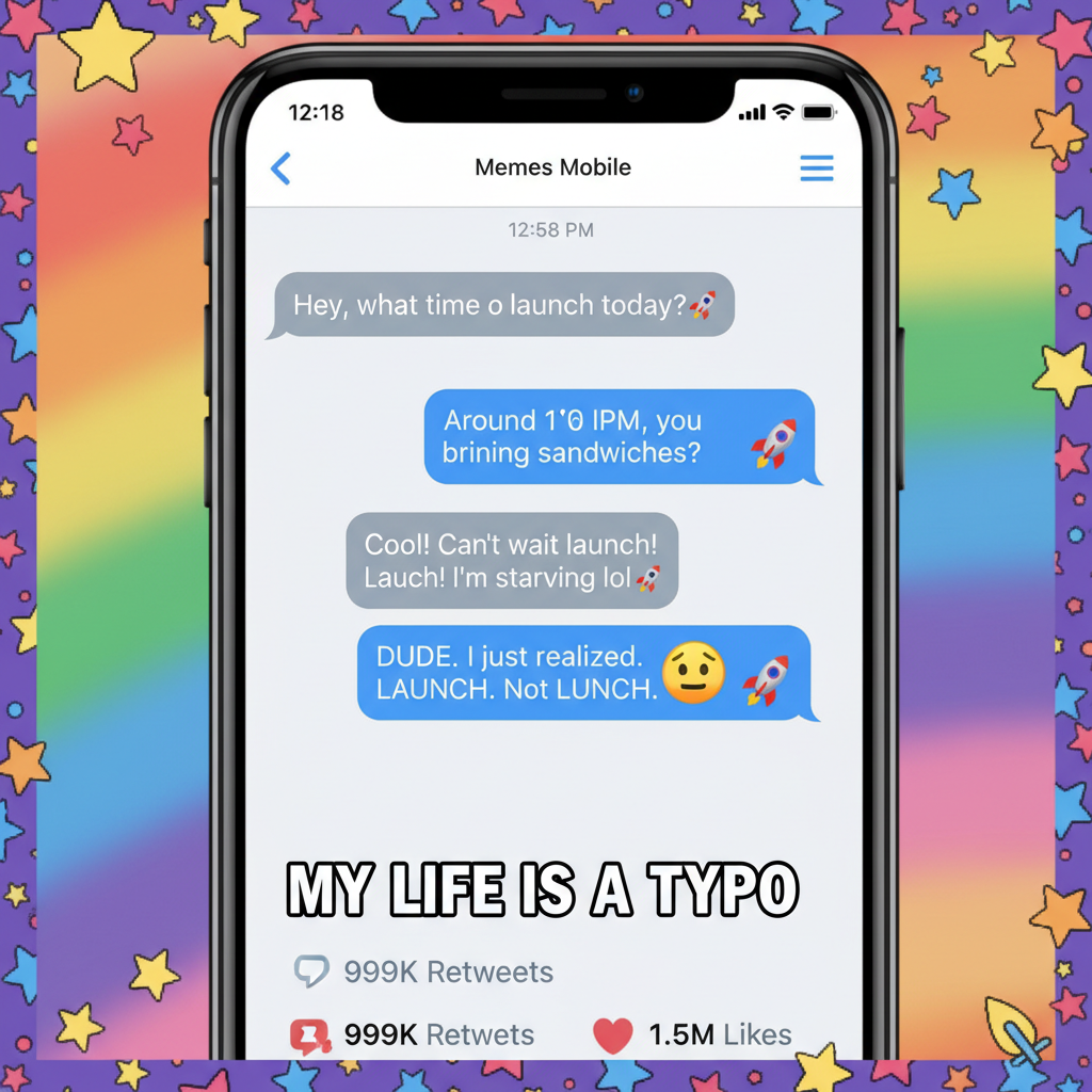 My phone autocorrected 'lunch' to 'launch'. Now my friends think I'm an astronaut.