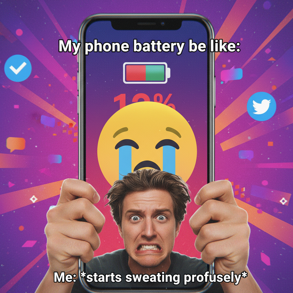 My phone battery percentage is my emotional stability percentage. Currently at 12%.