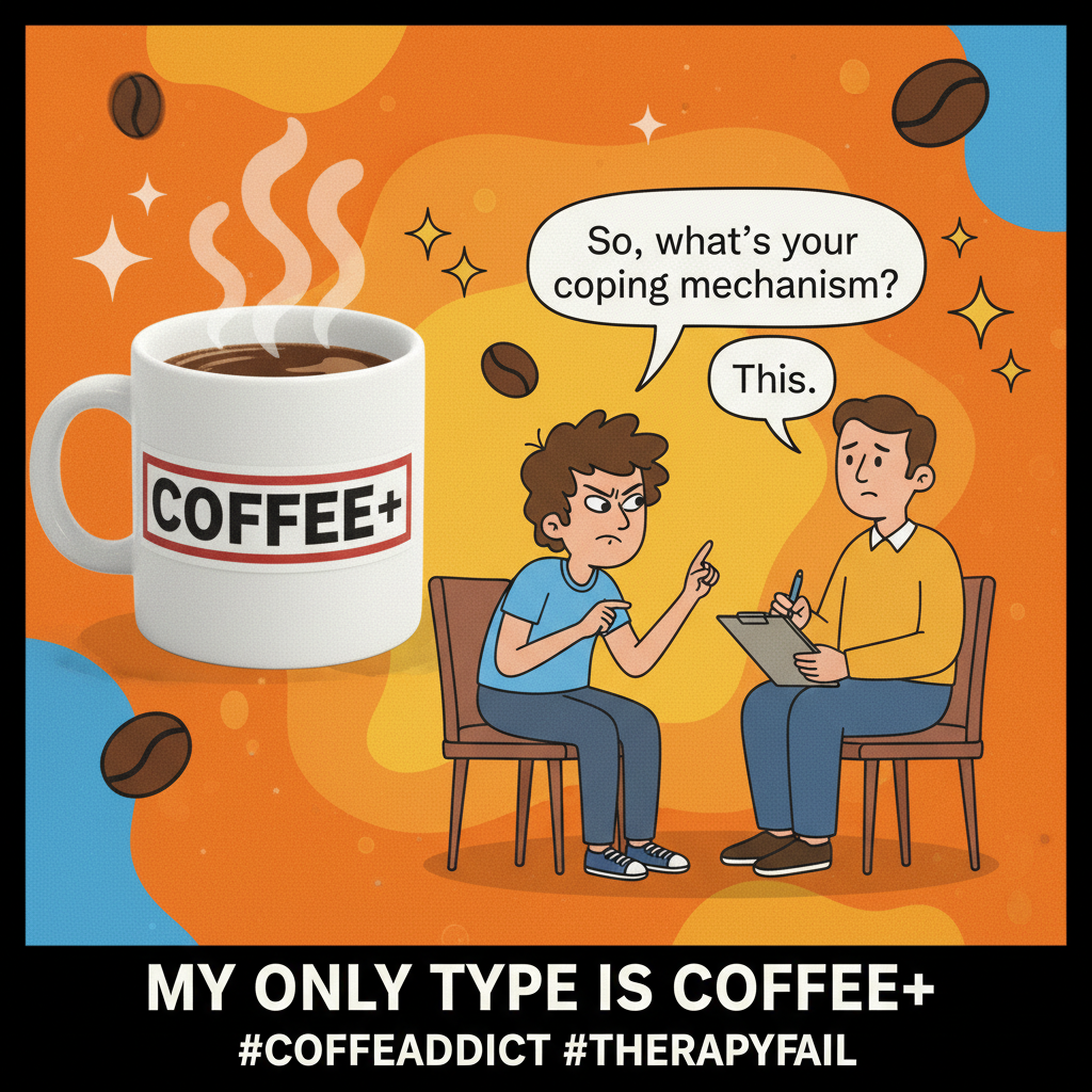 My blood type is coffee. My therapist said it's not a real blood type. She's wrong.