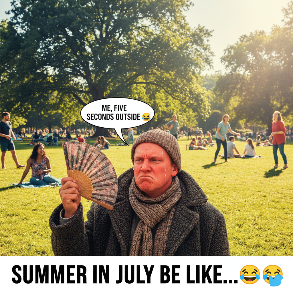 It's 70° and sunny, but I still saw someone complaining it's 'too hot.' Classic.