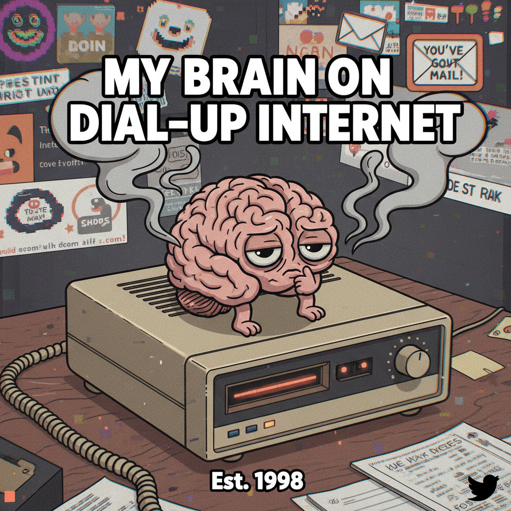 My brain on Monday morning: *dial-up modem sounds*