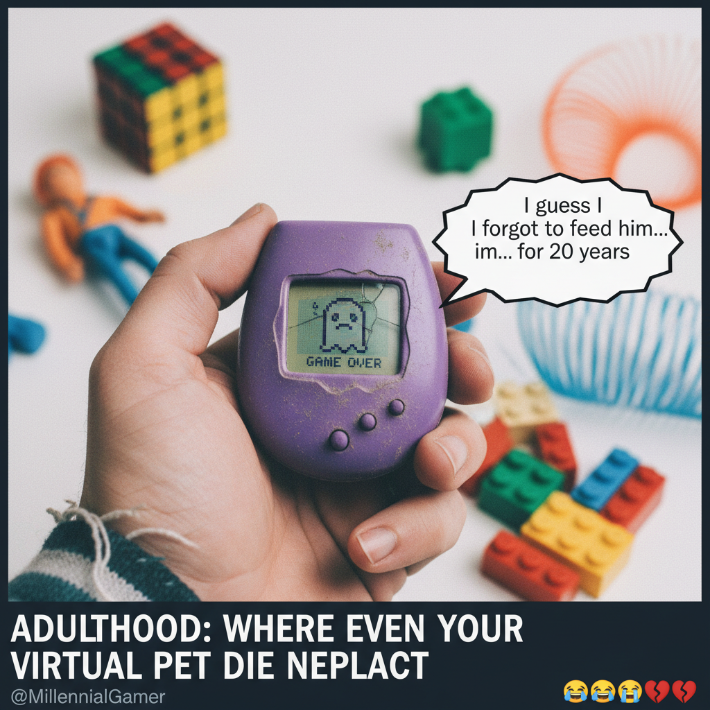 Finding a dusty Tamagotchi in a box. My childhood just called, it wants its digital pet back.