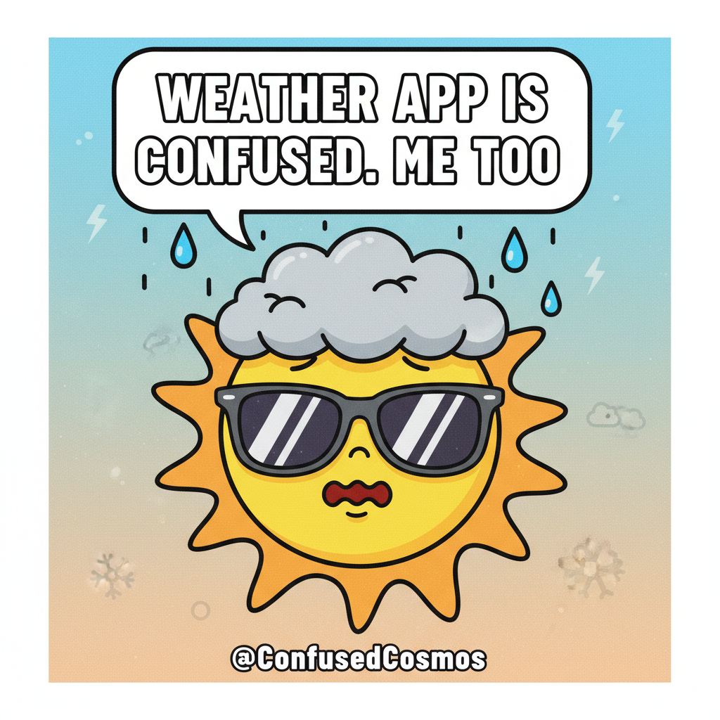 It's 100 degrees but also raining. The weather is having an identity crisis.