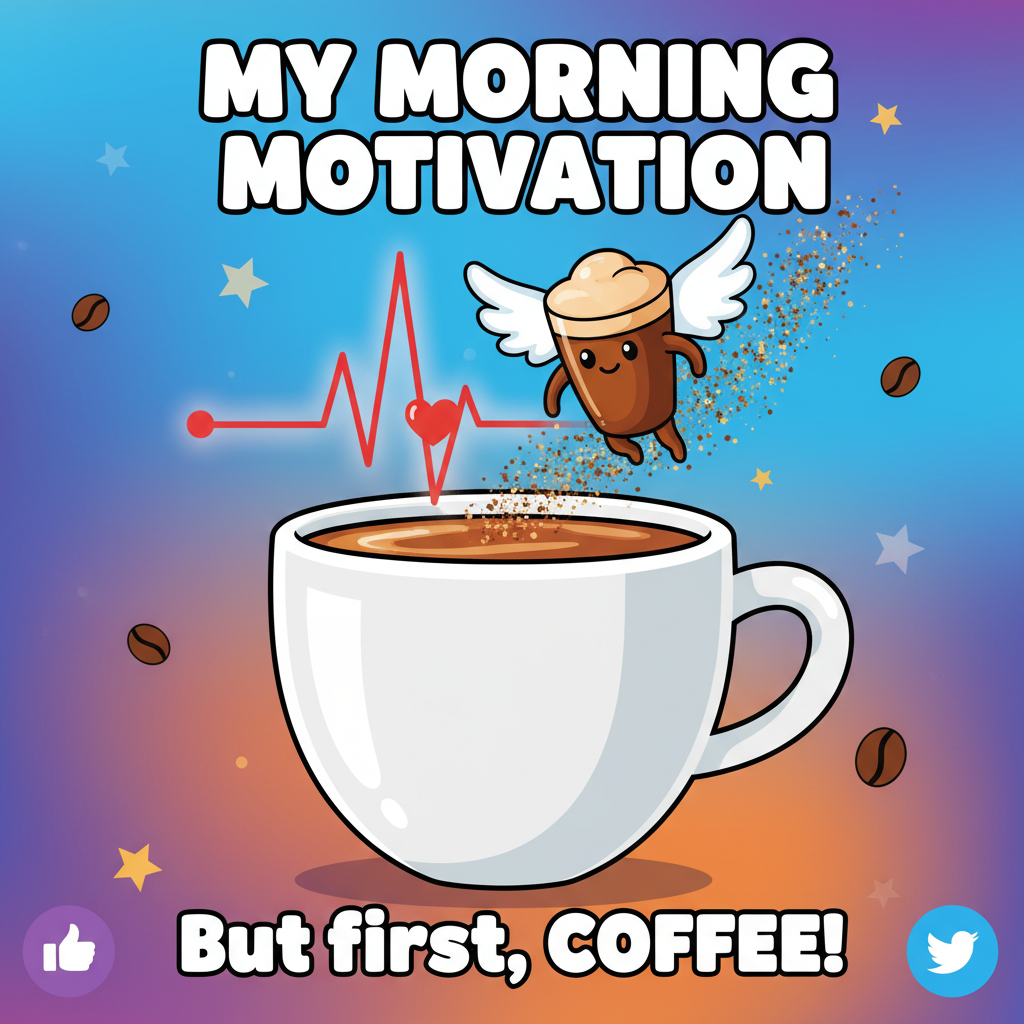 My blood type is coffee. My spirit animal is a triple espresso shot.