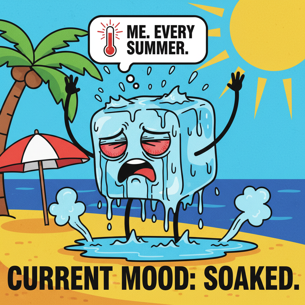 It's 90 degrees but feels like 120. My internal monologue: 'I'm melting!' 🫠