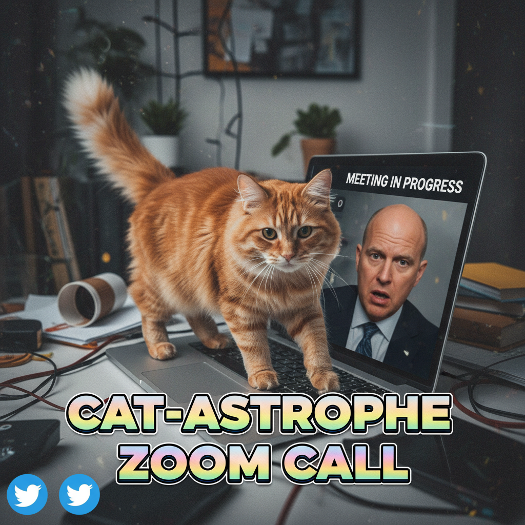 My cat just walked across my keyboard during a Zoom meeting with the CEO. Promotion denied.