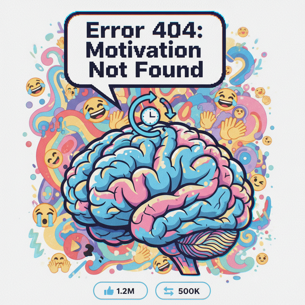 My brain on Monday morning: buffering... buffering... error 404: motivation not found.