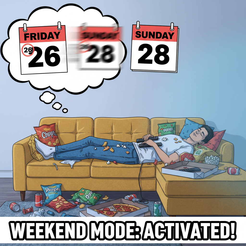 My weekend plans: pretending I don't have responsibilities until Monday morning hits like a truck