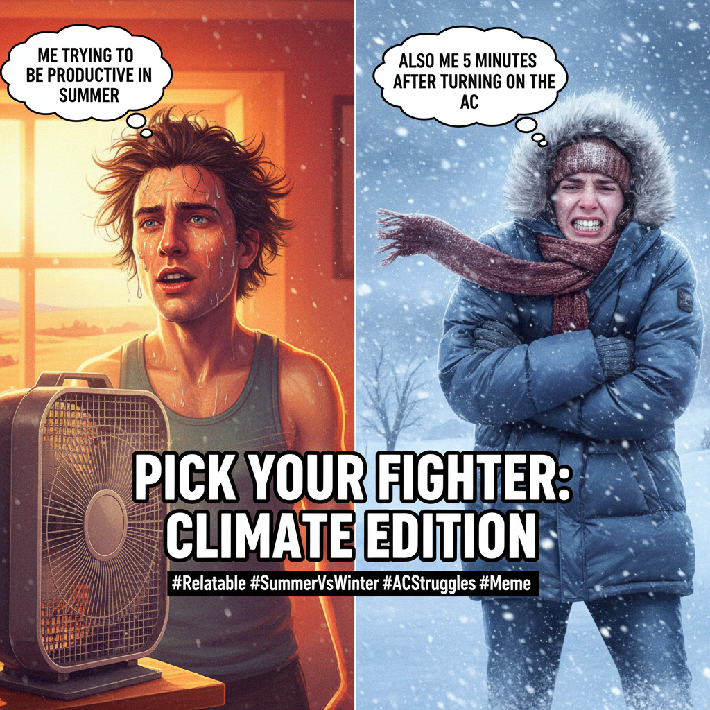 It's 75°F in February and my AC is on. Meanwhile, someone's complaining about snow. Pick a struggle!