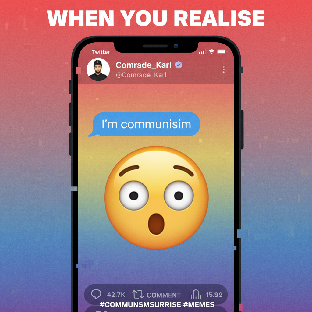 Autocorrect just changed 'I'm coming' to 'I'm communism'. My boss is going to be so confused.