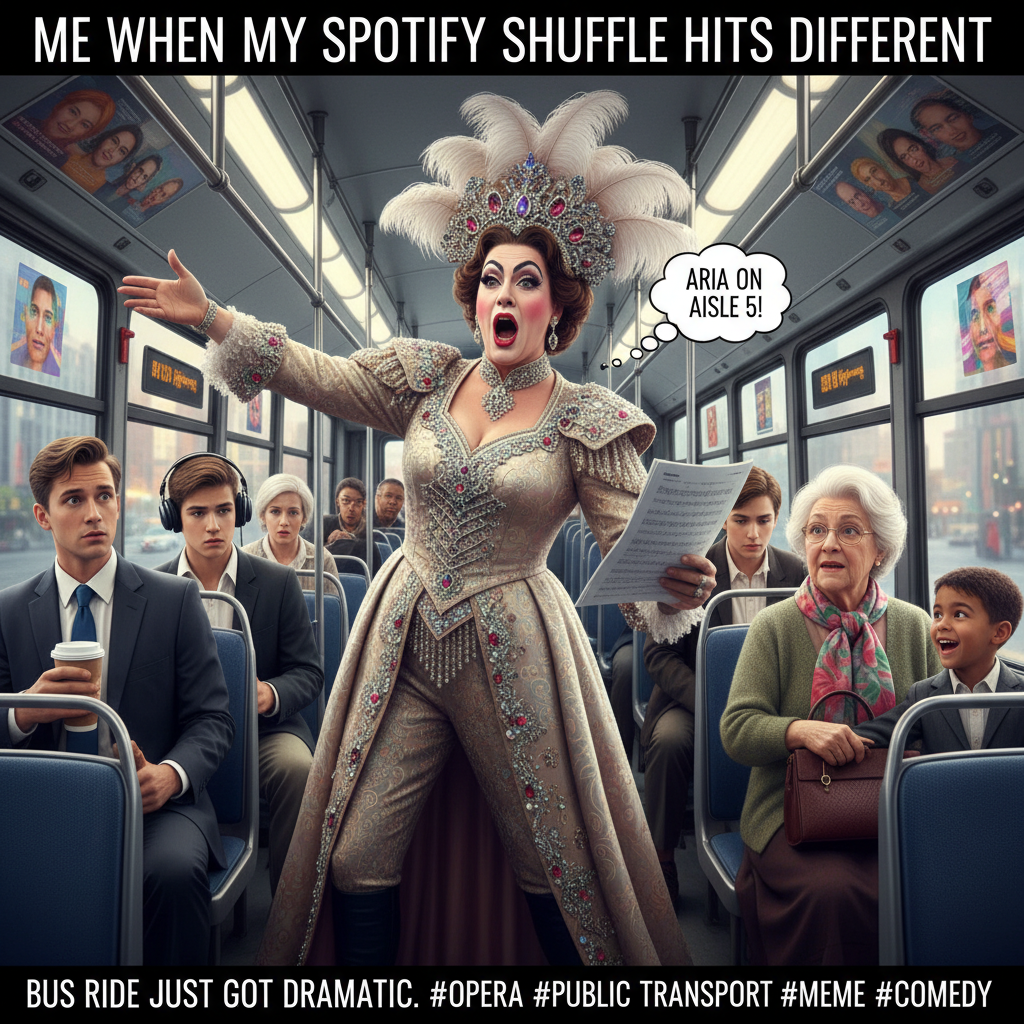 Just witnessed a full-blown opera on the bus. Public transport never disappoints.