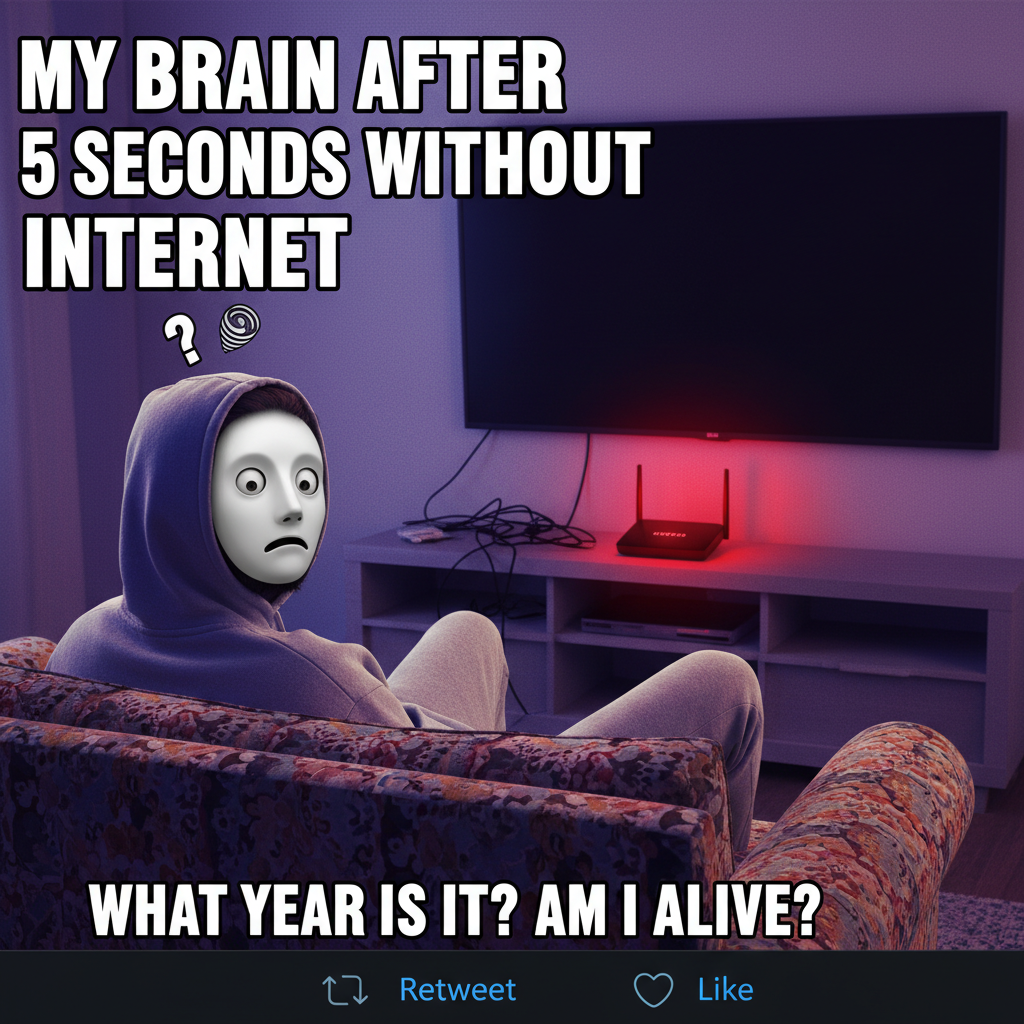 The wifi went down. I've already talked to my family. What do I do now? Is this... real life?