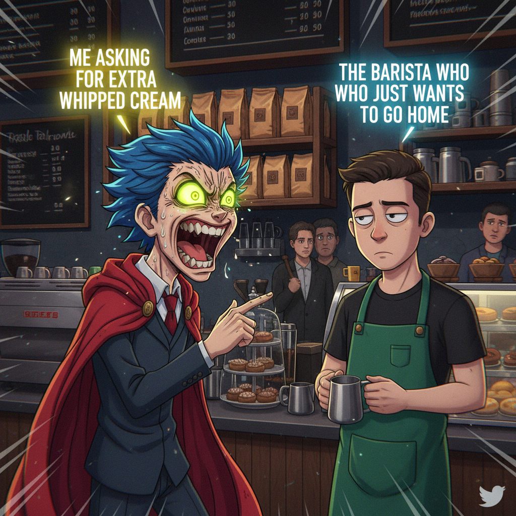 When the barista asks for my name and I'm ready to summon a demon.