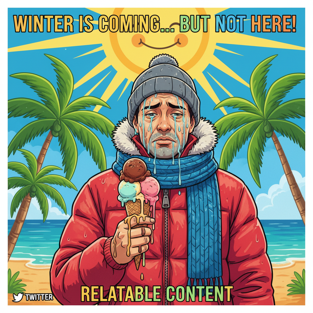 It's 70° in February and I'm still complaining. Peak human.