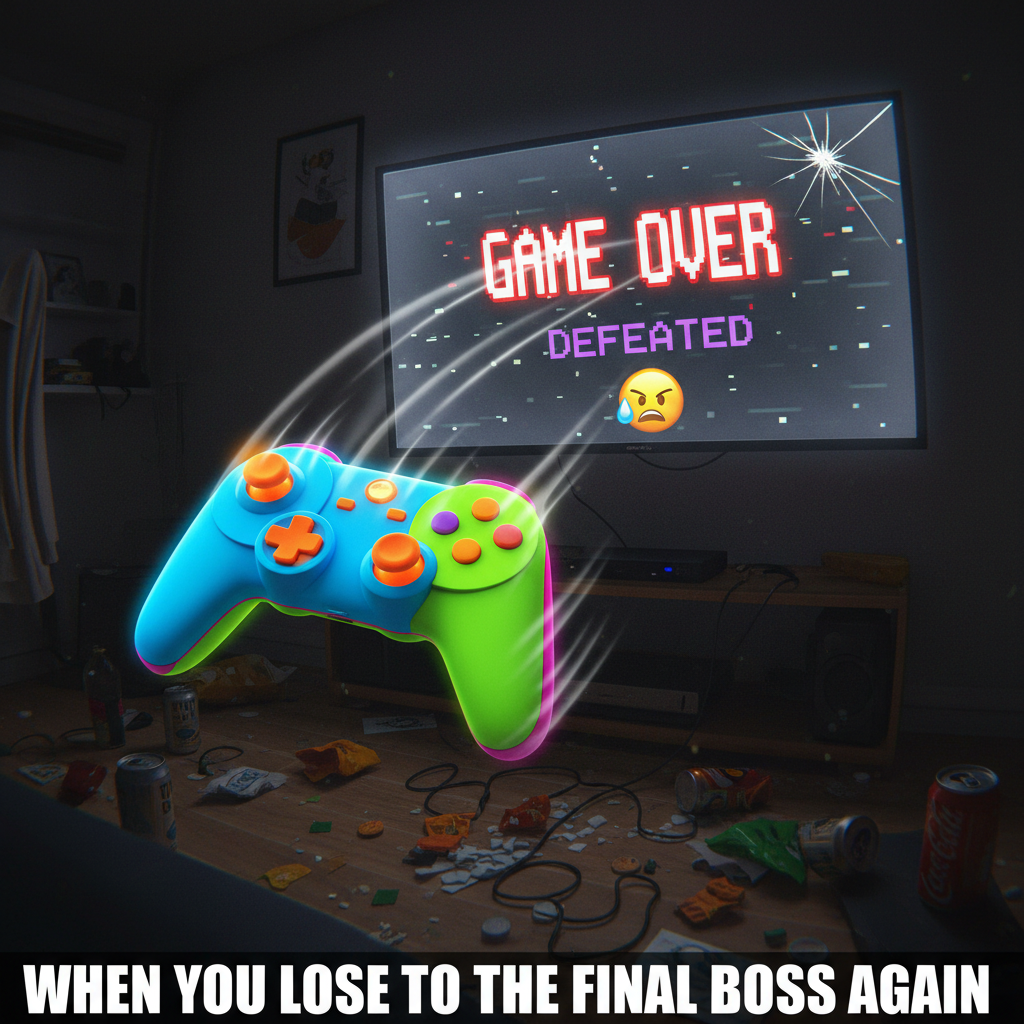 My controller just flew across the room. It wasn't my fault, it was the lag.