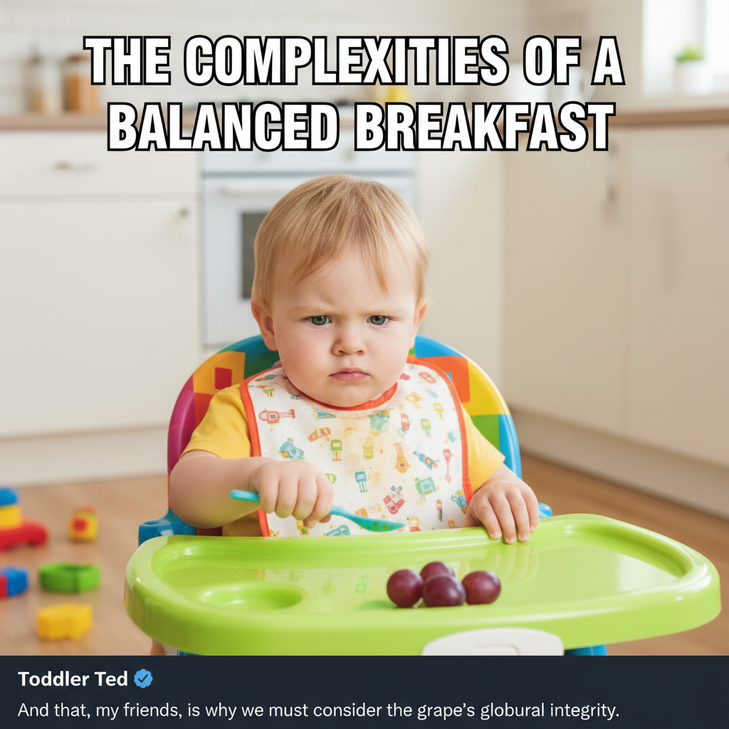 My toddler just explained quantum physics using only grapes and a spoon. I understood none of it.