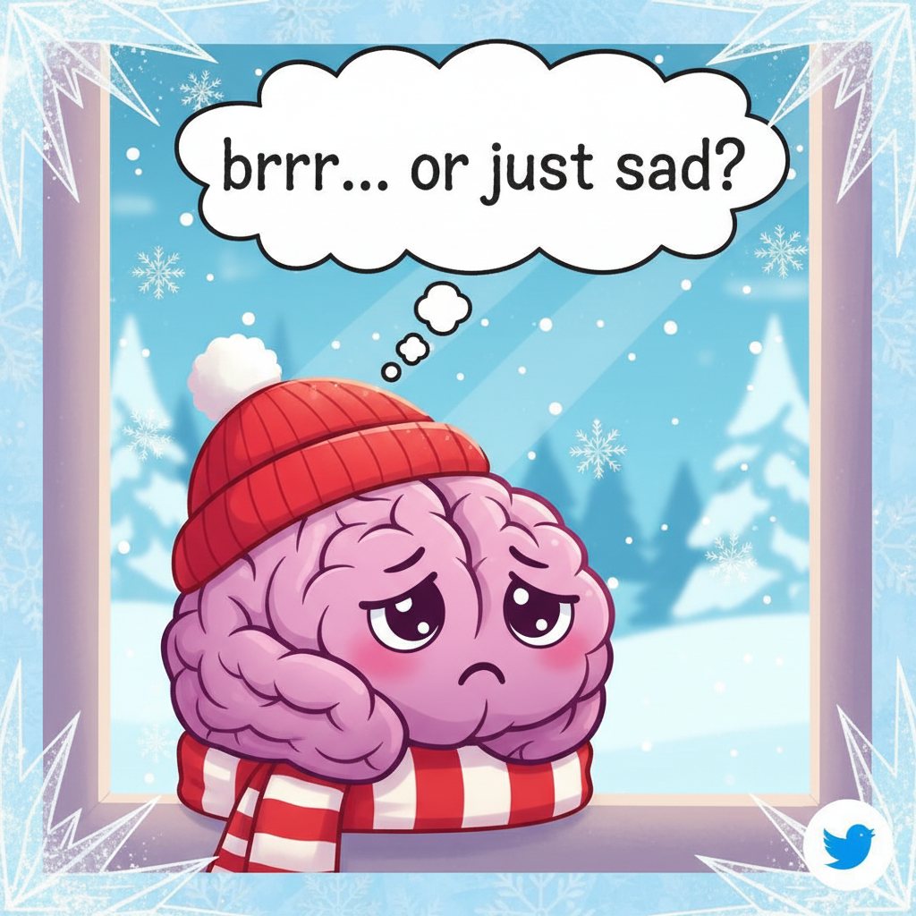 My brain during winter: 'Is it sad or just cold?' The answer is usually both. #SeasonalDepression