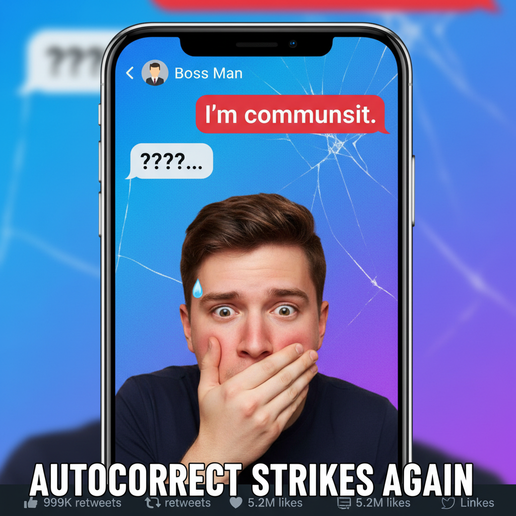 Autocorrect just changed 'I'm coming' to 'I'm communist.' My boss is gonna love this.