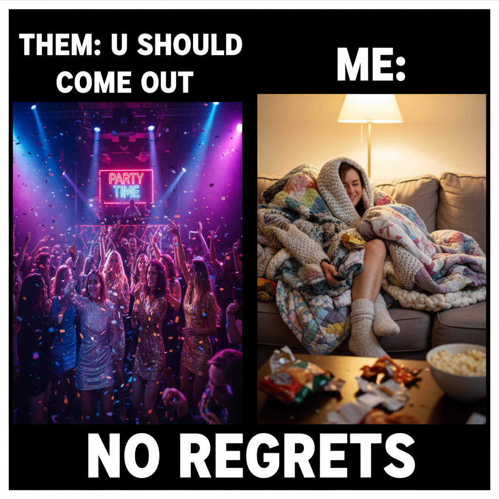 Friday night plans: clubbing. Friday night reality: debating if I need a second blanket.