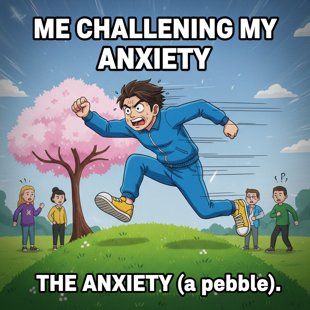 Me trying to use anime logic in real life: *runs dramatically at a slight incline*