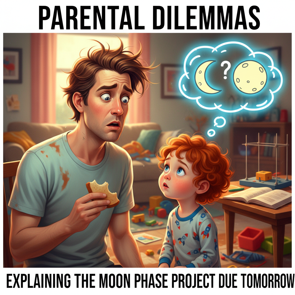 My kid just asked why the moon follows us. Send help, I'm not a scientist. 🤯