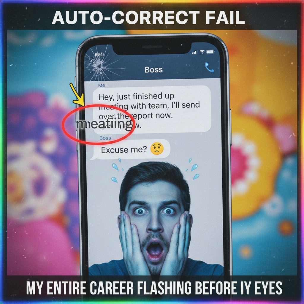 Autocorrect changed 'meeting' to 'meating'. My boss thinks I'm a cannibal. 🥩