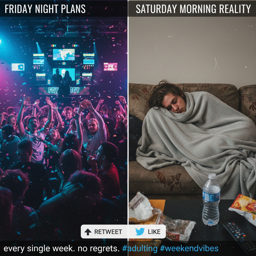 Friday night plans: clubbing. Friday night reality: debating if I should get up for water.