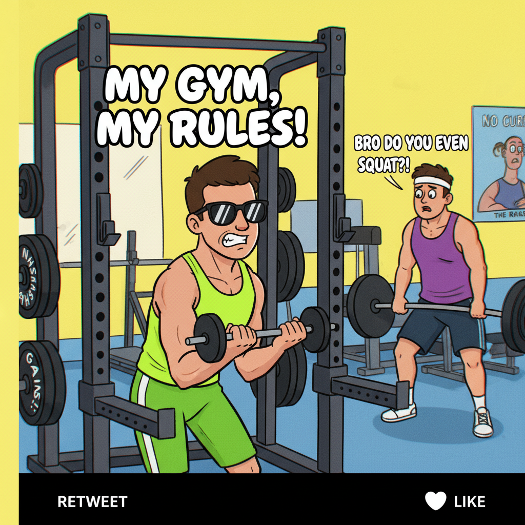 Just saw someone curling in the squat rack. The gym is a wild kingdom.