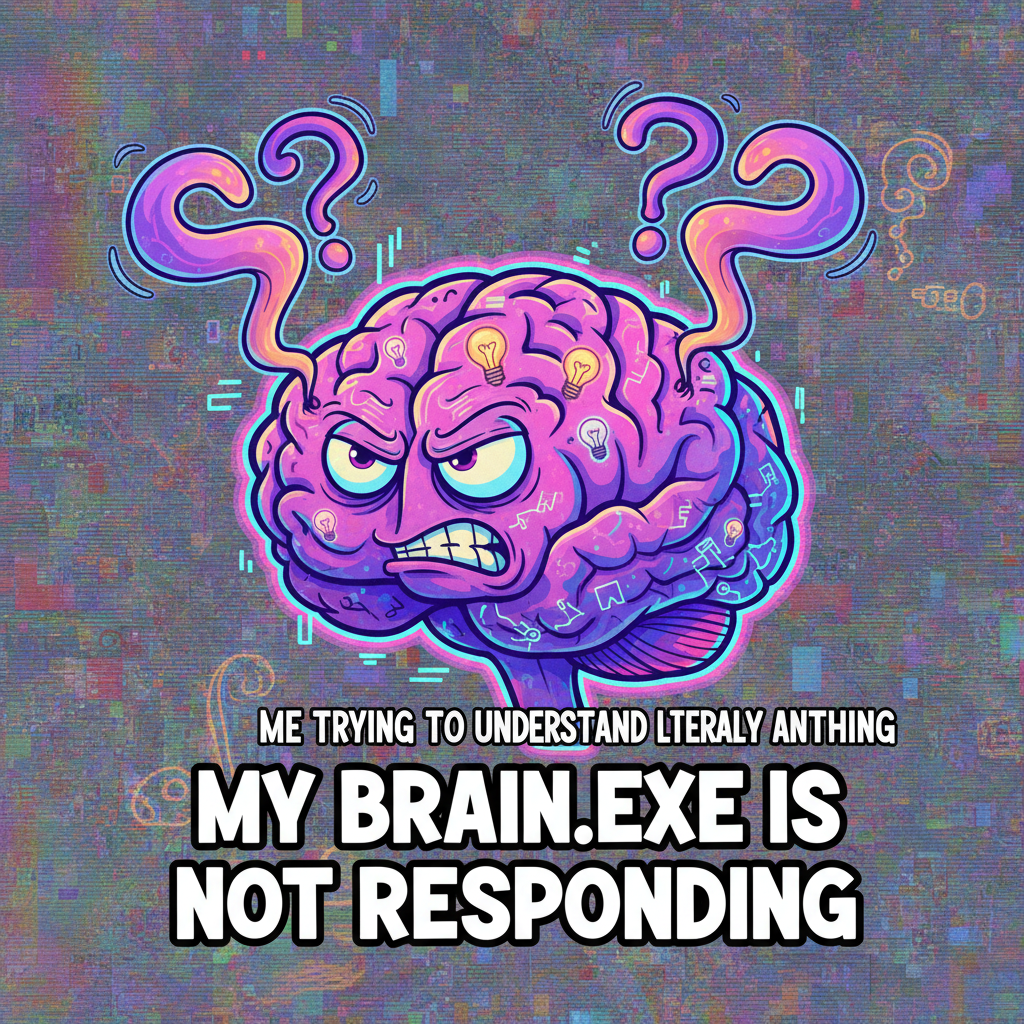 My brain cells trying to function when the WiFi goes out for 5 mins.