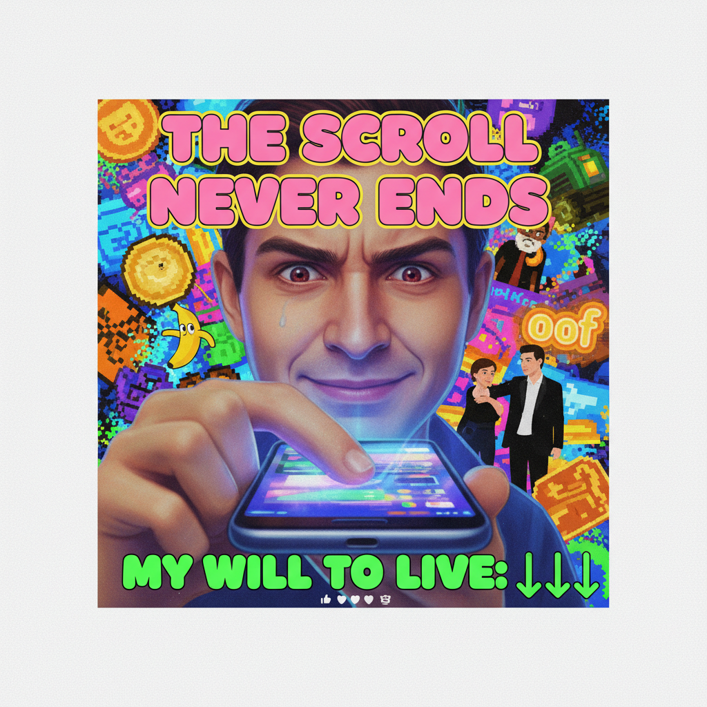 Me: 'I should get off Twitter.' My thumb: *scrolls faster*