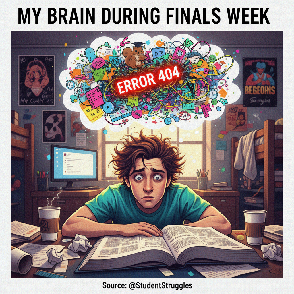 My brain during exam season: 'We've been over this. You know nothing.'