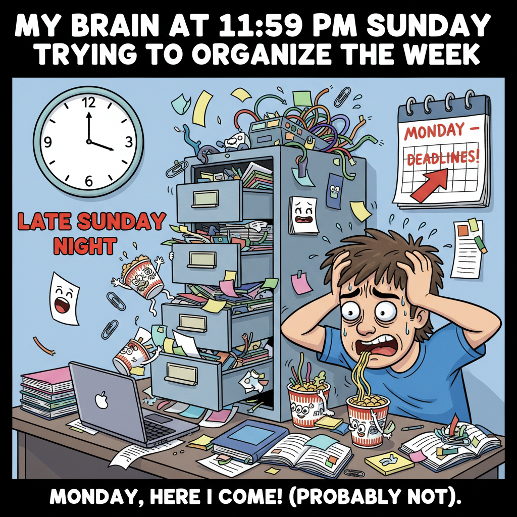 My brain trying to remember everything I learned before Monday morning