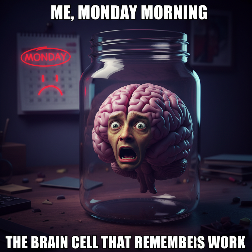 My brain trying to process that it's Sunday night and Monday is a thing