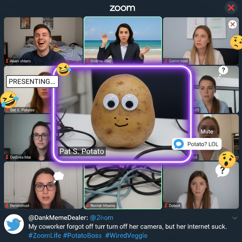 My boss just turned into a potato on Zoom. This is fine. Everything is fine.
