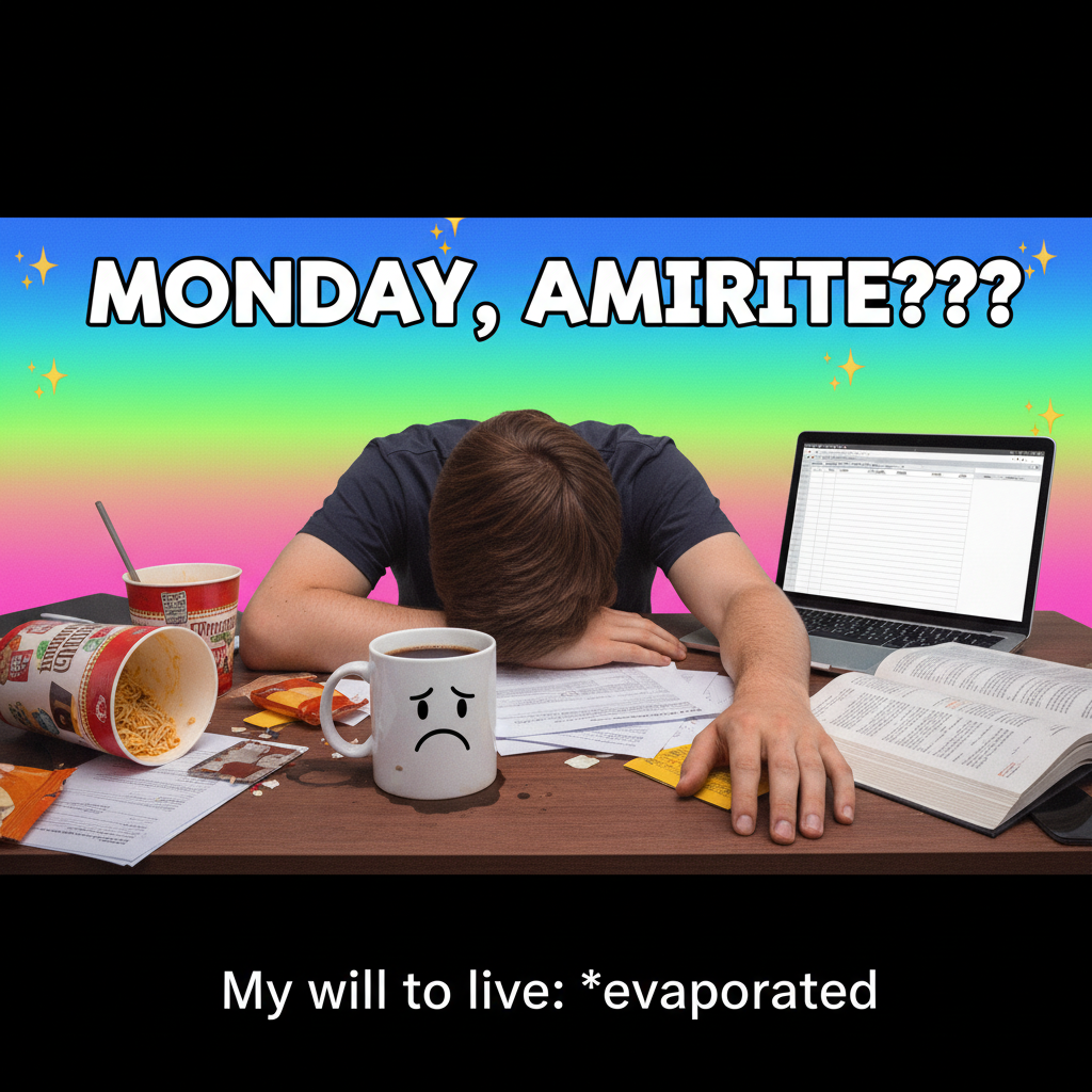 Monday morning mood: I need 5 more business days to recover from the weekend.