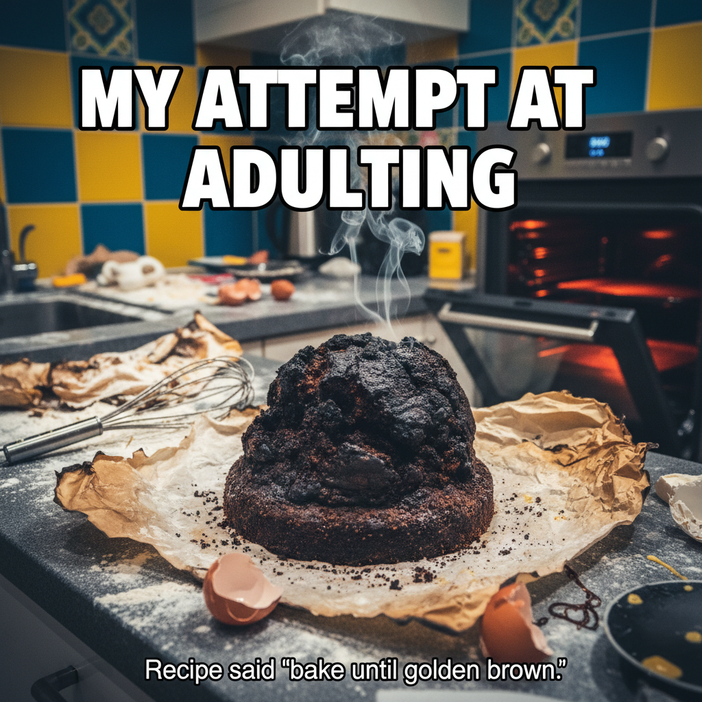 Attempted to make a 'simple' cake. Ended up with a culinary crime scene.