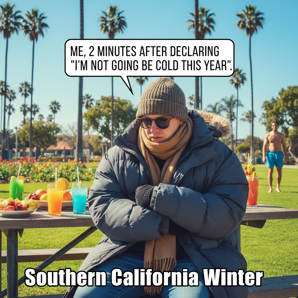 It's 70 degrees and sunny, but someone is still complaining it's too cold.