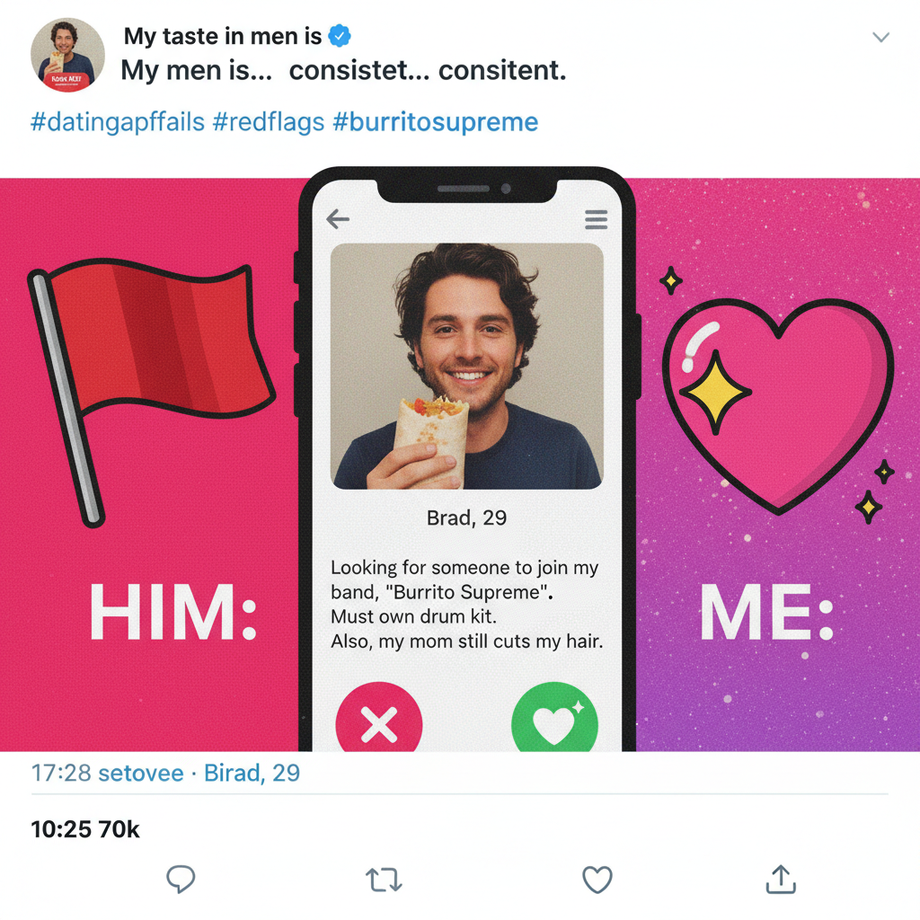 Dating apps are just a buffet of 'red flag or potential soulmate?'