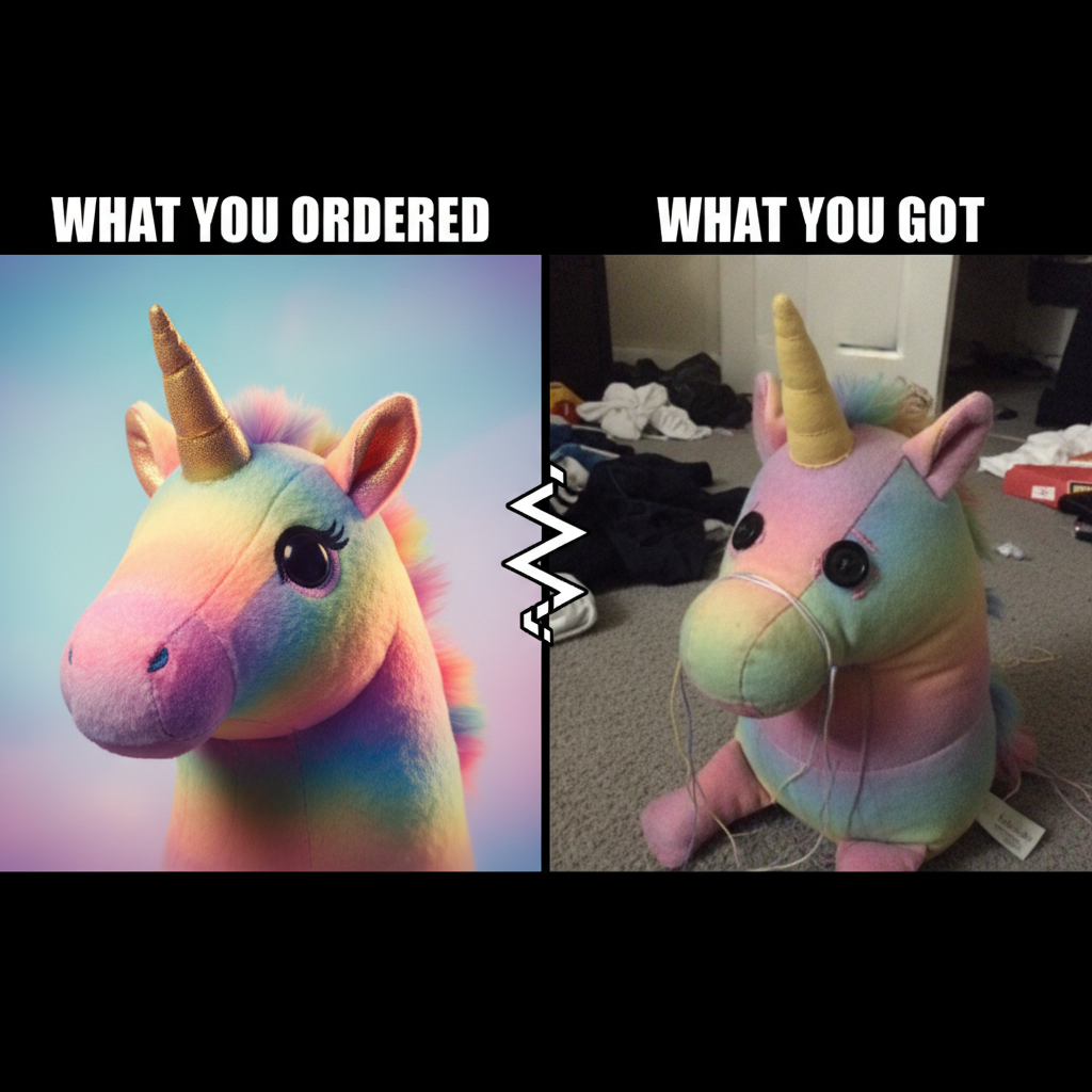 That moment when your 'must-have' online purchase arrives and it's... not that.