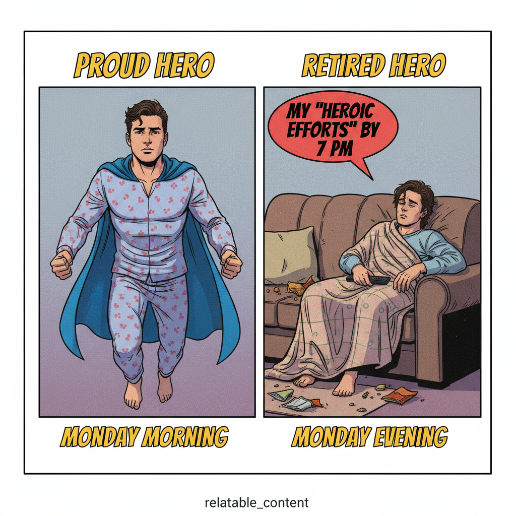 My Friday night plans: World domination. My Friday night reality: Domination by my couch.